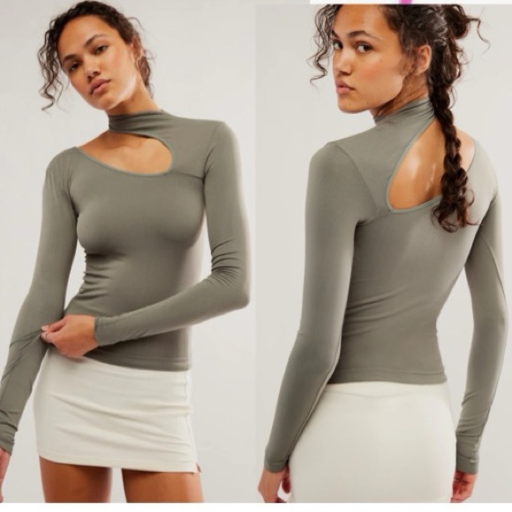 Free People Intimately Long Sleeve Cut It Out Top Size XS/S NWOT $78.00